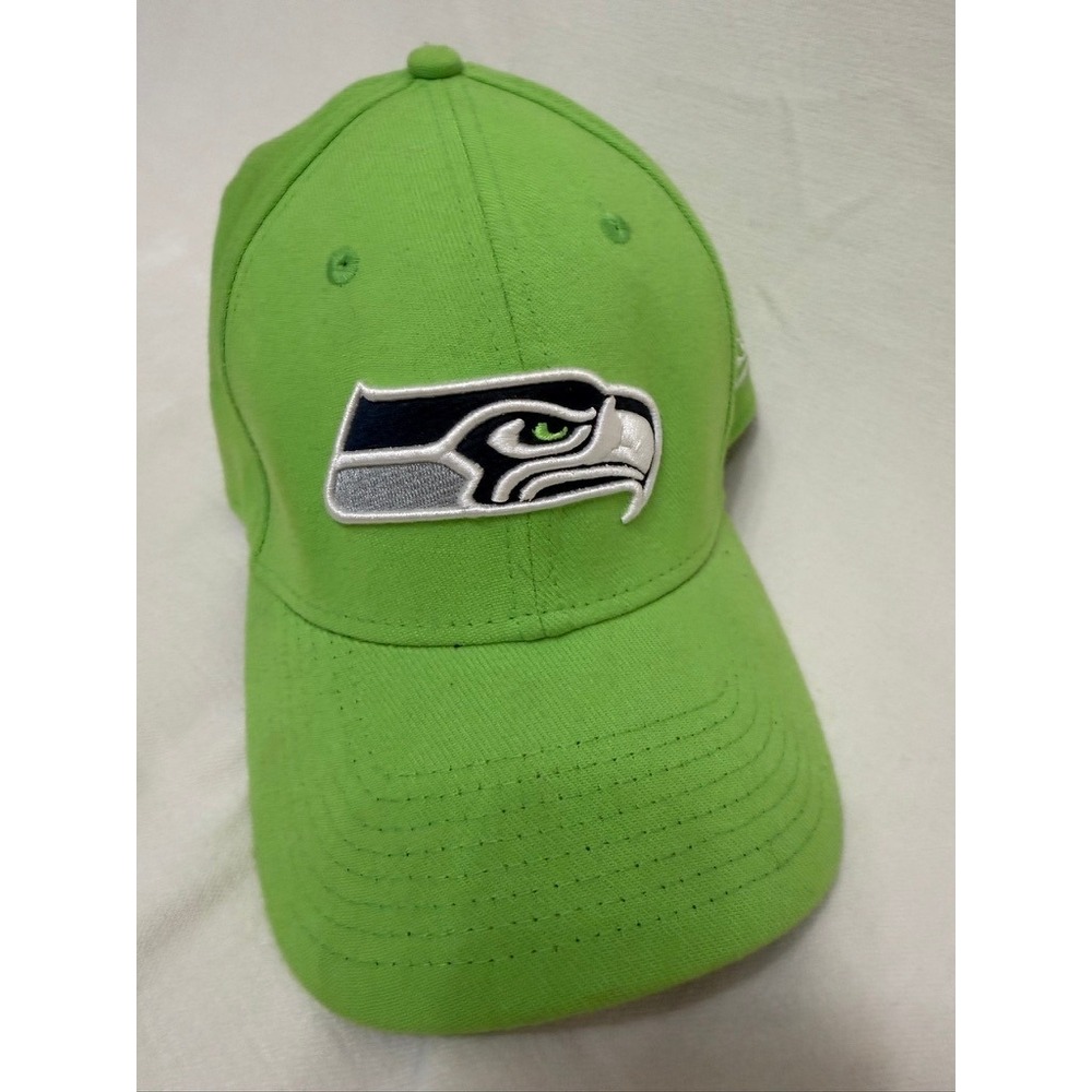 New Era Men's Hat Seattle Seahawks Action Green 39THIRTY Stretch Fit NFL Cap M/L